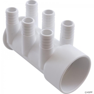 Manifold, 3/4"b, 6 Port, 2"s x Dead End