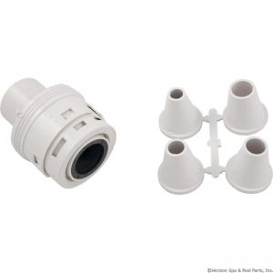 Jet Nozzle, Waterway Poly Jet Caged Style, Dir, 2-5/8" White