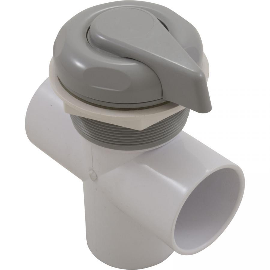 Diverter Valve, CMP Lever Handle, 2"s, 2 Port, Smth Scal, Gry