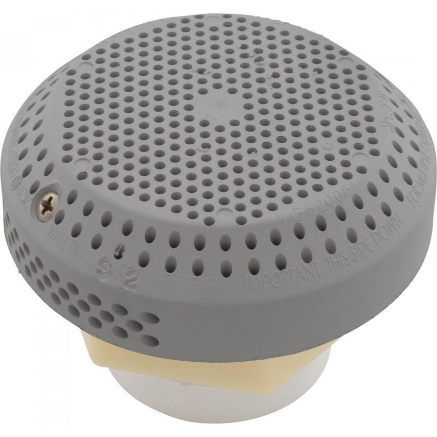 Suction Assembly, WW 3-1/2" Hi-Flow, 2-3/8"hs, 1-1/2"s, Gry, w/o Vac Brk