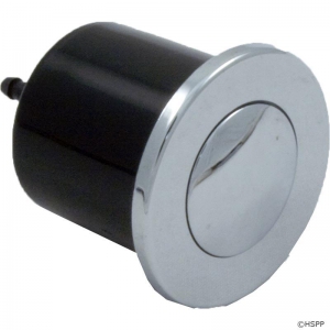 Air Button, Herga, Microbore, Chrome
