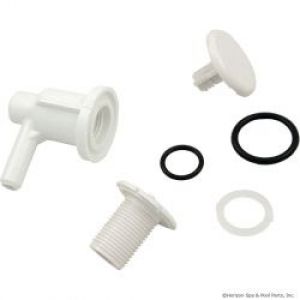 Air Injector Lo Pro Injector 3/8" Barb Elbow Style, White