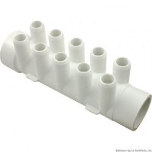 Manifold, 1.5"s x 1.5"spg,(10)3/4" Barbs