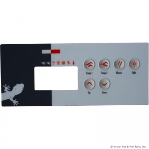 Overlay, Gecko TSC-35-GE1, 6 Button, P1, P2, Bl, Lt