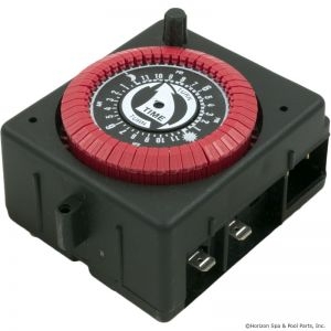 Timer, Intermatic, SPST, Panel Mount, 230v, 24hr, PF w/Override