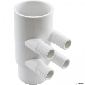 Manifold, 3/4"b, 4 port, Flow Thru, 2"s x 2"spg