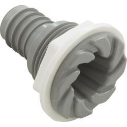 Bulkhead Fitting, Waterway, 3/4"b, Swirl, Gray