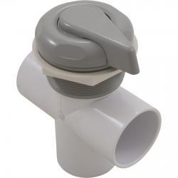 Diverter Valve, CMP Lever Handle, 2"s, 2 Port, Smth Scal, Gry