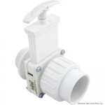 Gate Valve 1-1/2" Mpt x S(UN) Single Union Valve, PVC-White