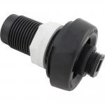 Spa Drain/Fill Valve, Waterway, 1"s, Black
